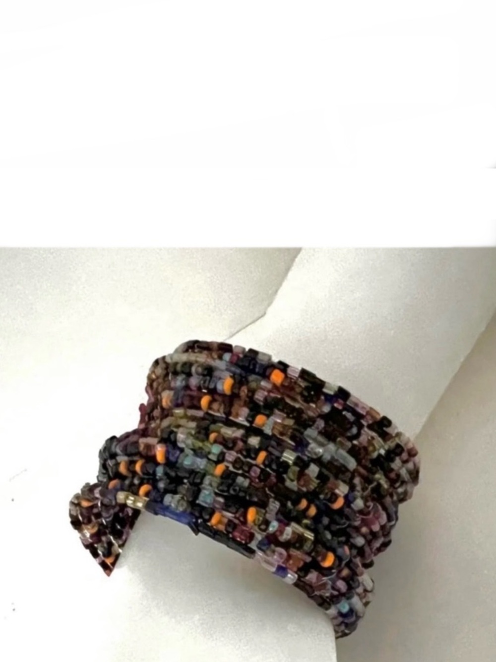 πVintage timeless-multicolored beads-cuff or wrist bracelet